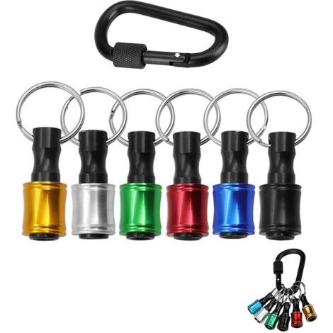6 Pièces Porte Embouts de Tournevis à Tige Hexagonale, Porte Embouts de Tournevis, Adaptateur de Vis de Perçage, Convient à la Plupart Des Embouts de Tournevis à Tige Hexagonale de 1/4 Pouce (1/5)