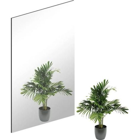 Miroir Autocollant - 40 X 30 Cm - Verre Sans Plomb - Bords Polis - 1 Unite (1/5)