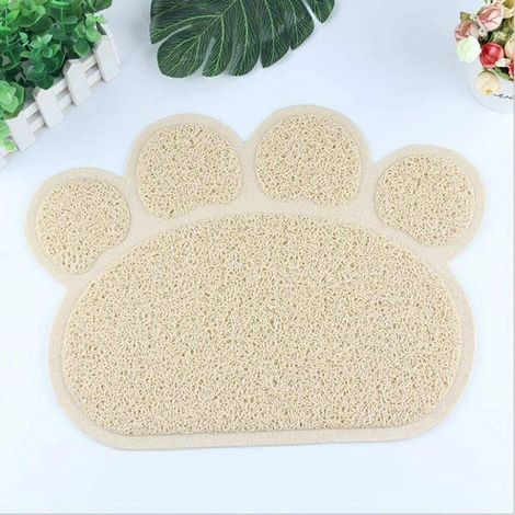 Katzenstreumatte, Pfotenschutz, Futternapfmatte – beige