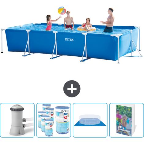 Intex Piscine Tubulaire Rectangulaire - 450x220x84 cm - 5-pièces  SCB119 (1/5)