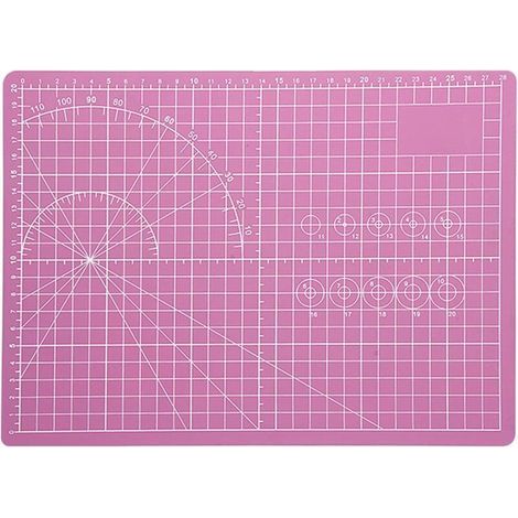 Tappetino da taglio, tappetino da cucito, base da taglio, piastre da taglio, tappetino da taglio autoriparante, per tessuti, quilting, cucito, scrapbooking (rosa) (1/5)
