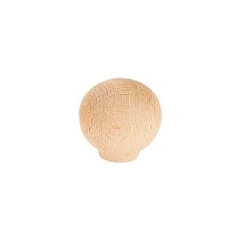 Bouton bois - Diamètre : 30 mm - Hauteur : 28 mm - Essence : Hêtre - Insert : Avec - FOSUN (1/2)
