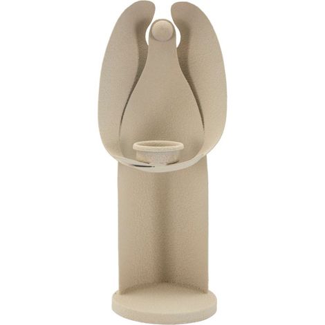 Portacandele in metallo crema, 12,5x10x30 cm – Dune Angel (1/5)