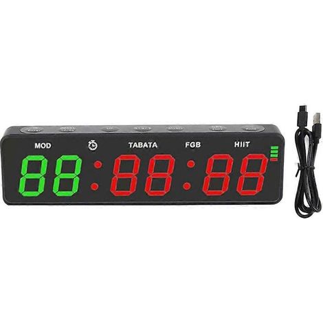 chronometre de fitness avec mode hiit chronometre portable compte a rebours minuteur numerique de fitness chronometre de sport rechargeable