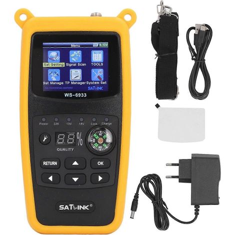 Satellitenfinder mit 2,1-Zoll-Farbbildschirm, digitalem Satellitensignalmesser, Kompass und Taschenlampe 10