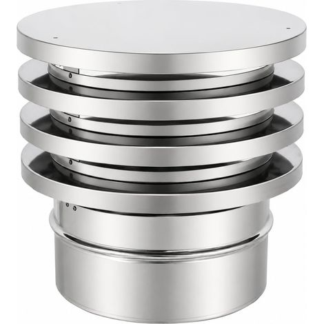 MAKA Comignolo Zara, Terminale per Canna Fumaria Camino Stufa a Legna Pellet e Gas, Cappello Antipioggia Aspirafumo Inox Ø 300 mm (1/5)