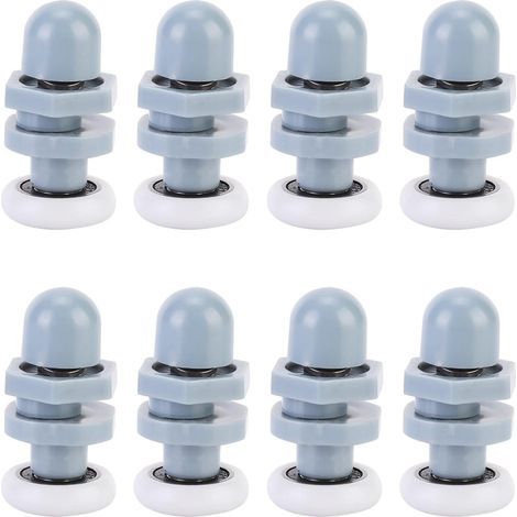 Roulette Porte Coulissante Douche, Rouleau de Porte de Douche, Coureurs de Porte Douche Coulissant Piste Roulement Salle Bains pour Pièces de Fixation De Pièces De (1/4)