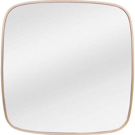 Specchio quadrato in alluminio - 60 x 60 cm - Dorato - ALUNI