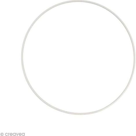 Cercle nu en métal - 25 cm de diamètre - Blanc - Métal