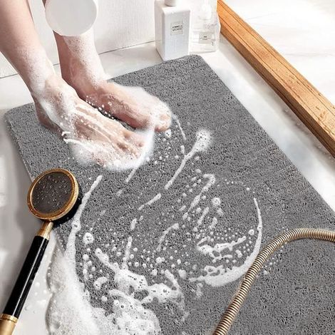 Tapis de Douche Antidérapant avec Trous de Drainage Séchage Rapide Anti Moisissure Doux Confortable pour Zones Humides -4060cm (1/4)