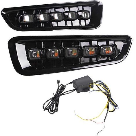 Phares de voiture avec feux de jour (DRL), feux antibrouillard bicolores et clignotants compatibles avec Ford F-150 2016-2018 (1/5)