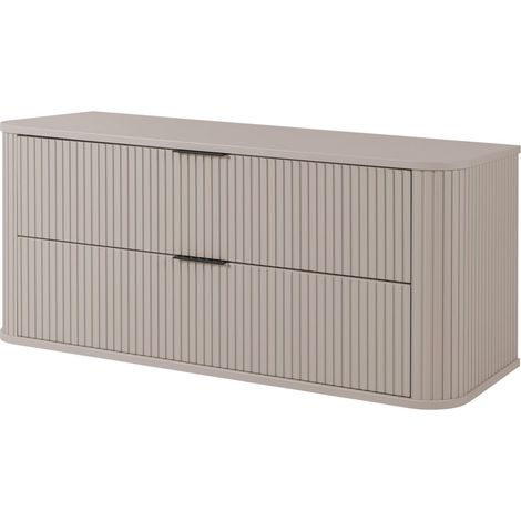 Mobile da bagno, Cashmere, maniglia nera, 41,5 x 120 x 51,7 cm (1/5)