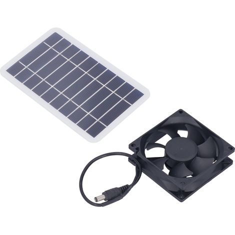 Ventilateur à Panneau Solaire 2.5W Kit de Ventilation Solaire pour Extérieur et Élevage (1/5)