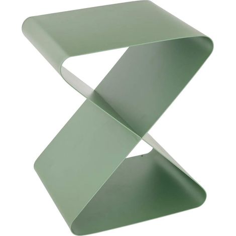 Table d'Appoint Design en Métal "Elder" 45cm Vert Olive