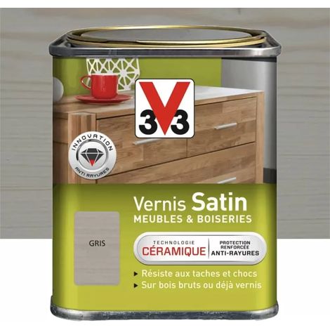 Vernis V33 Meubles et Boiseries Satin Gris 0,75 L