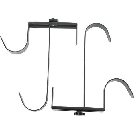Lot de 2 Crochets Suspension Réglables en Fer pour Poteaux Piscine, écumoire, Brosses Télescopiques, Aspirateurs avec Conception Durable - (1/4)