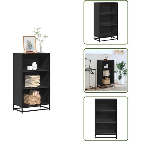 Libreria con ripiani - vidaXL Libreria Nera 60x35x107,5 cm in Legno Multistrato - Libreria per interni