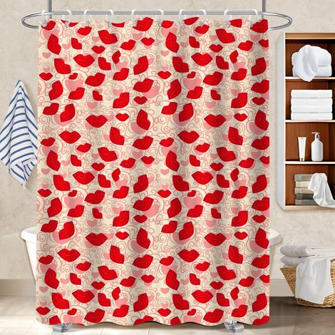 Rideau de bain imprimé polyester 180x180 décoratif rideau imperméable pour solution pour angle difficile (1/5)