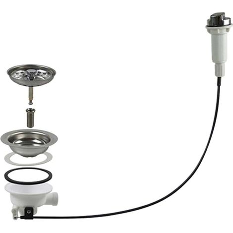 Filtre d'évier, 110 mm, inox, argenté (1/5)
