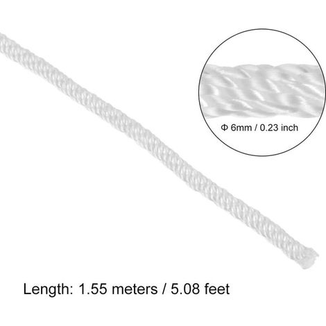 Seilzugstarter mit Griff, 6 mm Durchmesser, 1,55 m (5 Fuß) Nylon-Zugseil für 178F 186F Rasenmähermotor Kettensägen-Ersatzteil (1/5)
