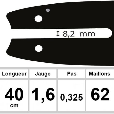 Guide OZAKI 40 cm 0.325 1,6mm