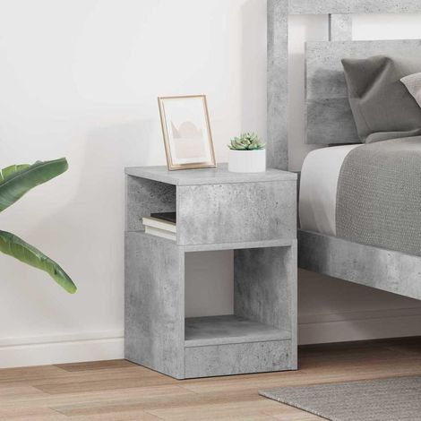 Beistelltisch 2 pcs Beton Grau 30,5 x 30 x 45 cm Holzwerkstoff