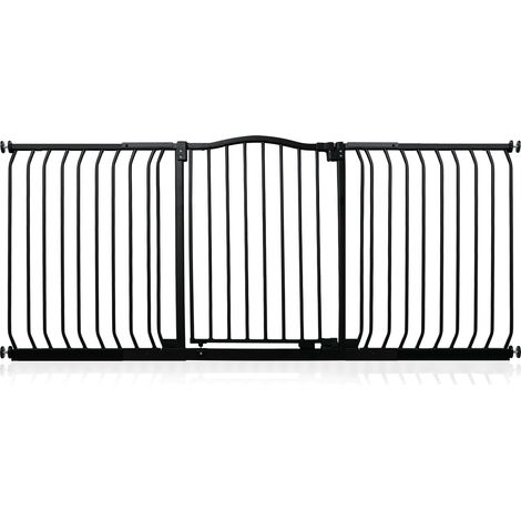 Safetots Barrière De Sécurité Supérieure Avec Design Courbé, Barrière De Sécurité À Pression, 179cm - 188cm, Noir Mat