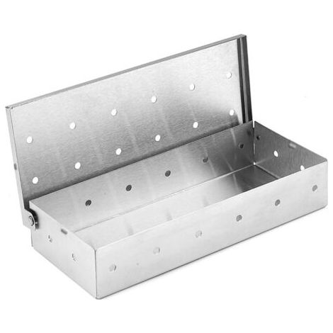 Boîte de Fumage Universelle - Fumoir pour Barbecue - Fumage au Bois pour Saveur Fumée - Convient pour Barbecues à Gaz, Charbon et Électriques - Acier Inoxydable (1/5)