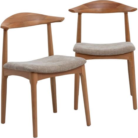 Chaise en bois de hêtre clair Aline (lot de 2) (1/5)