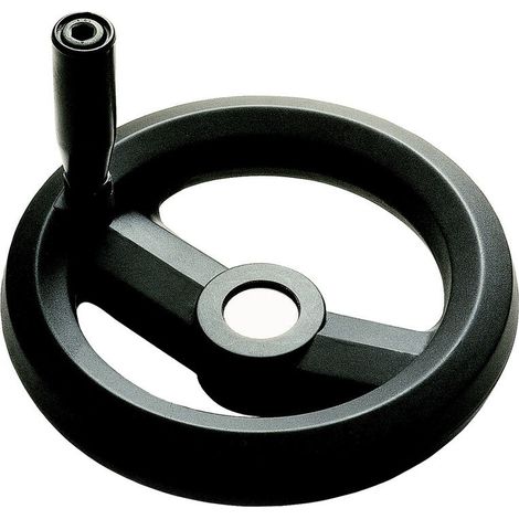 Drehbares Handrad 80 mm, 10 mm Montagedurchmesser aus Technopolymer (Preis pro Stück)