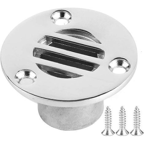 Caniveau de pont de bateau en acier inoxydable 316, adapté au drainage de pont de yacht ou de kayak ou aux fournitures de drainage de salle de bain (22 mm) (1/5)
