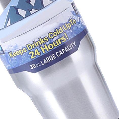 Isolierter Edelstahlbecher (887 ml) mit Deckel und Strohhalm, ideal für Sport, Camping, Picknicks und den Einsatz im Homeoffice. (1/5)