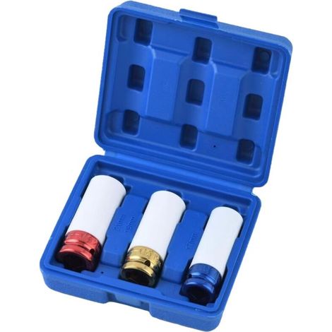 Set di chiavi a bussola, bussole a impatto per cerchi in lega, inserti per cacciavite, manicotti per pneumatici, colori 17 mm 19 mm 21 mm