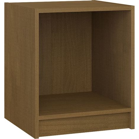 Maison Exclusive - Mesita noche madera pino maciza marrón miel 35