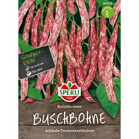 Sperli Buschbohnen Borlotto rosso - Gemüsesamen (1/4)