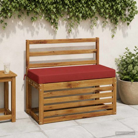vidaXL Coussin de banc SOEST 100 % polyester Rouge 80 x 40 x 8 cm (1/5)