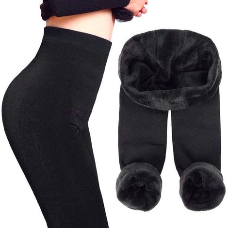 Leggings femme mod thermique. Zero Degres -noir -avec de la fourrure intérieure (1/5)