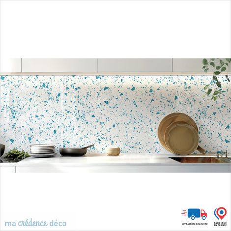 Crédence : Terrazzo di Arogno - Couleur bleu - Alu composite - 60 - 120 (1/3)