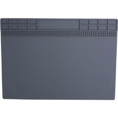 Tapis en caoutchouc antidérapant gris pour table de réparation de montres et accessoires d'entretien pour horlogers. (1/5)
