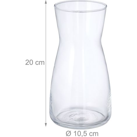 Vaso decorativo moderno per bouquet da interno 30 x 15 cm design elegante in vetro trasparente 130016189