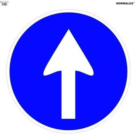 Señal Vial Bolsa Textil 700X700Mm Sentido Oblig Frent V11131