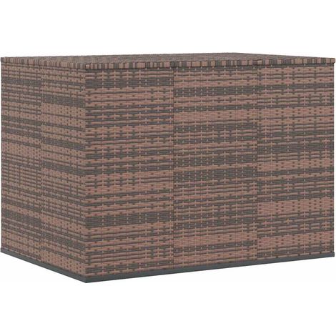 Maison Exclusive - Boîte à coussins de jardin Résine tressée 145x100x103 cm Marron (1/5)
