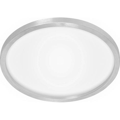 Lámpara de techo LED redonda de 42,5 cm, 22 W, 3000 lm, luz blanca cálida, aluminio. (1/5)