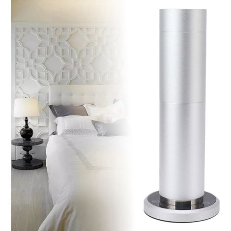Diffusore di aromi a cilindro da 120 ml in lega di alluminio color argento, silenzioso, a nebulizzazione, ideale per ufficio, spa e casa. (1/4)