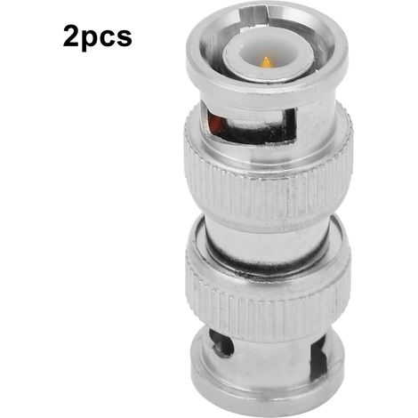 Adaptateur RF avec 2 connecteurs coaxiaux BNC mâle vers BNC mâle (M/M) pour caméra de sécurité CCTV