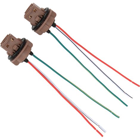Deux connecteurs femelles pour douilles de feux stop, légers, compacts et faciles à utiliser douilles de feux arrière adaptées aux véhicules et aux remorques. (1/5)