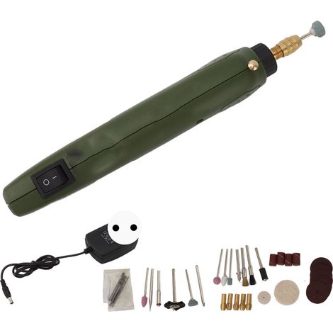 Mini kit d'outil rotatif sans fil avec 35 accessoires. Outil rotatif électrique pour ponçage, polissage, perçage, gravure, bricolage et loisirs créatifs. Prise UE 100-240 V. (1/5)