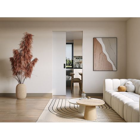 Porta scorrevole con sistema a incasso H205 x L73 cm MDF + PVC Bianco - VARIN II (1/2)