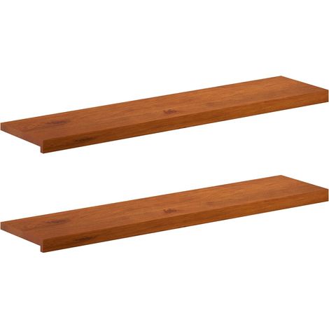 Nez de marche 2 pièces 120 x 25 x 2 cm Marron vidaXL