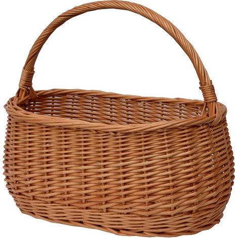 Panier à provisions en osier/panier à champignons, Teckel 45
